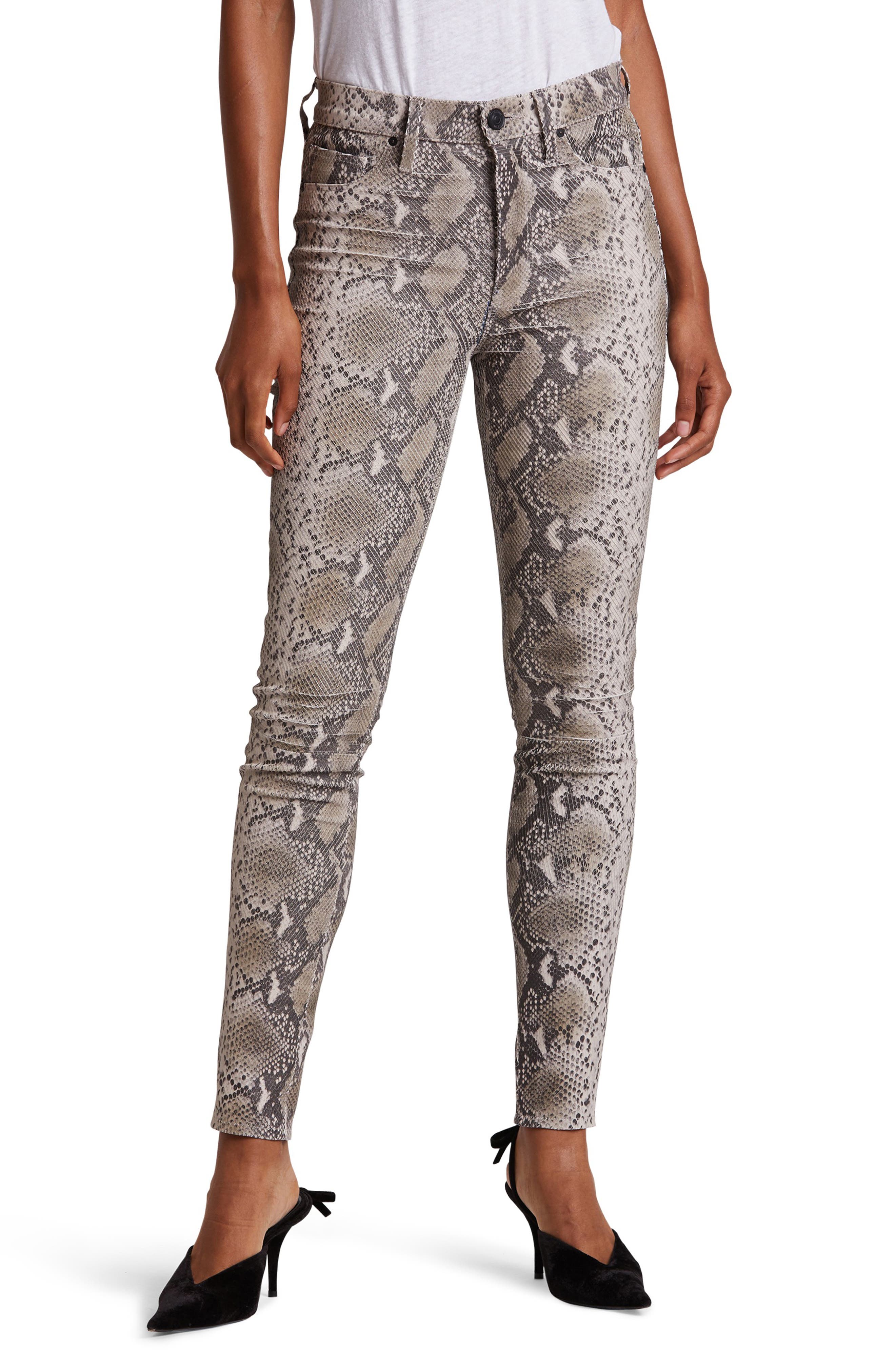 Womens BURGUNDY Skinny Genuine Embossed Snakeskin Leather L Womens BURGUNDY Skinny Genuine Embossed Snakeskin Leather L